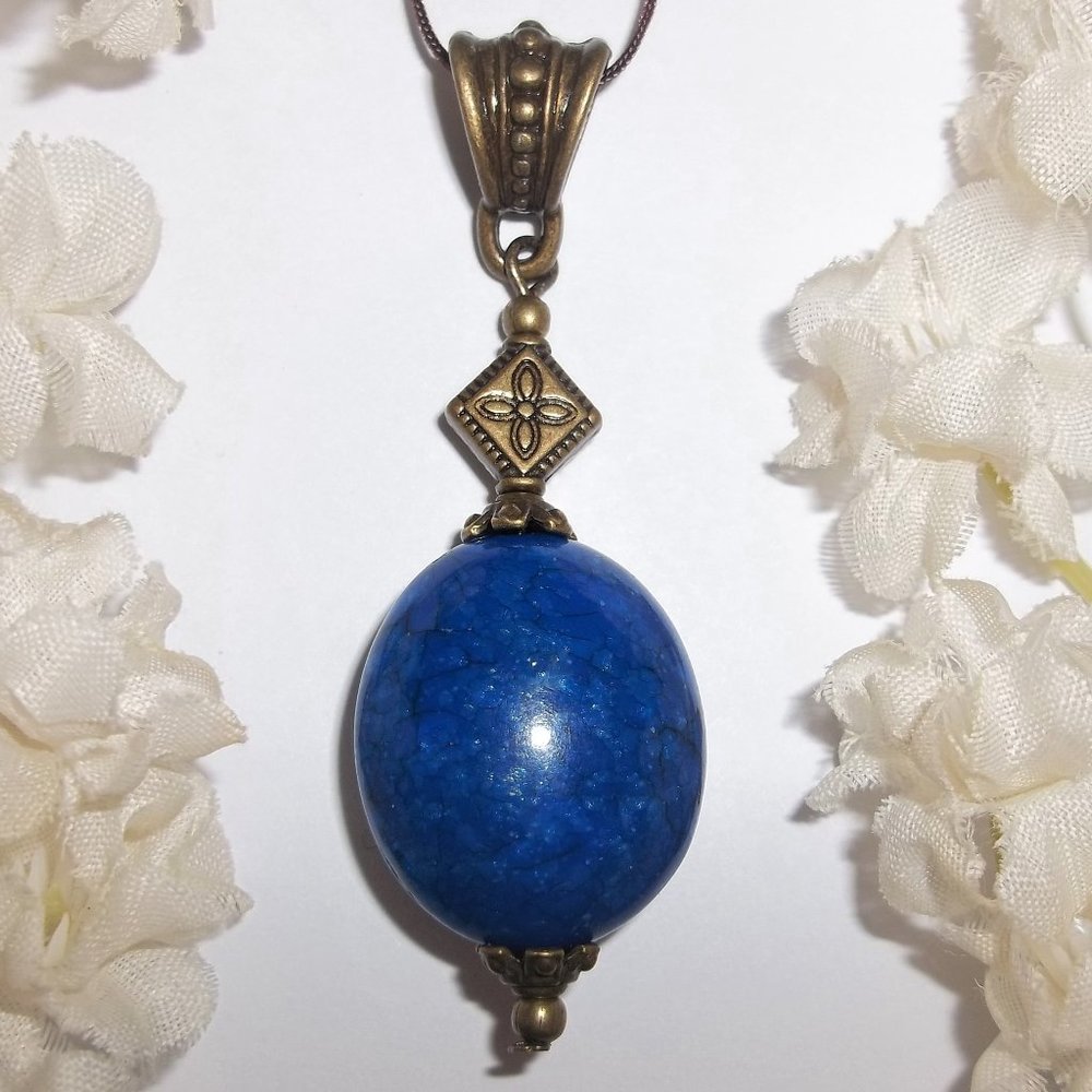 Boho Necklace, Statement Necklace, Blue Necklace, Blue Statement Necklace, 7557